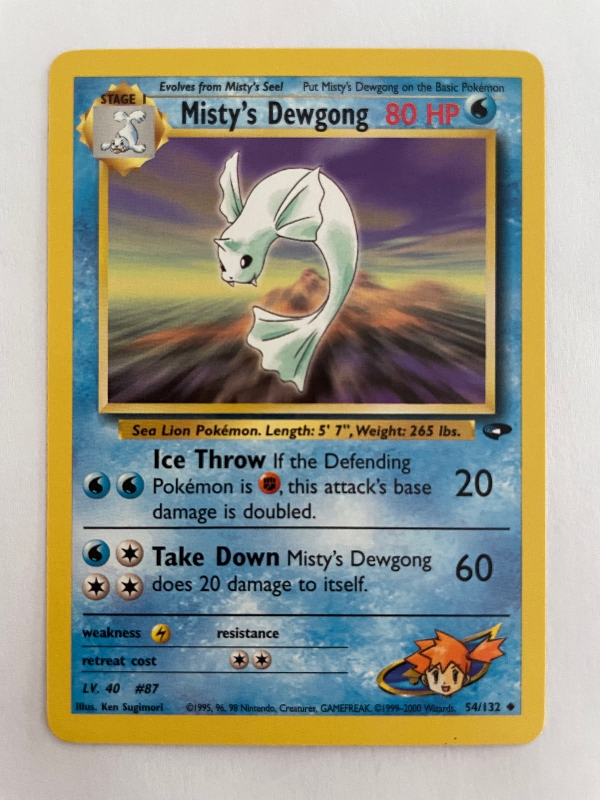 Misty's Dewgong 54/132 Gym Challenge Regular NM