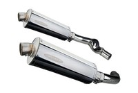Honda 1000 CBR F 1987-1999 Paar Ovaler EndschalldäMpfer Inox 350 Mm Delk