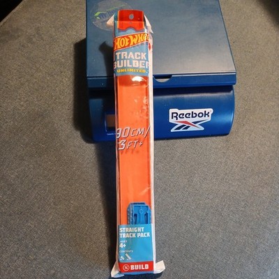 Hot Wheels Track Builder System Straight Track 4 pc Orange Pack 4 in x 12 in NEW