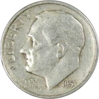1951 S Roosevelt Dime Circulated Silver 10c Coin Collectible