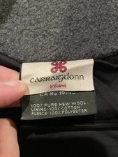 Carriage Donn Ireland 100% Pure New Wool Exterior Vest Full Zip Men's Large