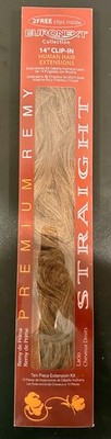 EURONEXT Premium REMY 14  Clip-In Human Hair Extension Chestnut Brown NEW/OB