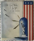 Unused WW2 WWII Patriotic Military Statue Of Liberty Vtg Greeting Card 1940s