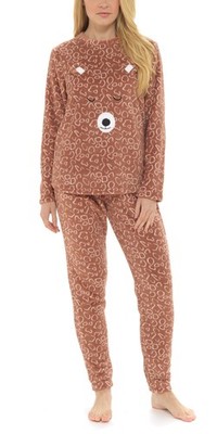 i-Smalls süßer Fleece Bär Pyjama mit schwarzer Augenmaske 8 bis 22