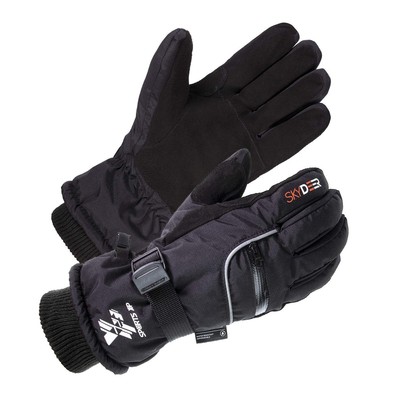 SKYDEER 100% Waterproof and Premium Deerskin Suede Leather Ski Gloves with 15...