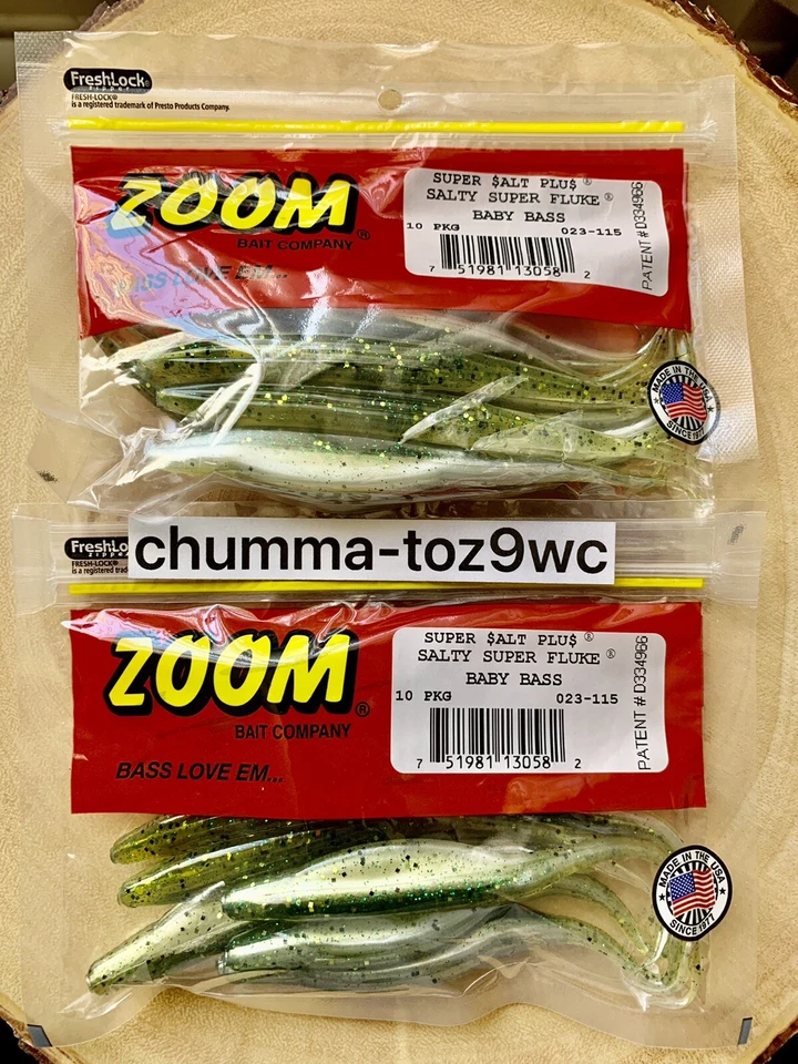 ZOOM (Lote de 2) Super Flukes Salado + Plus Pesca de Lubina, Nuevo, Envío Gratis Foto 4 de 4