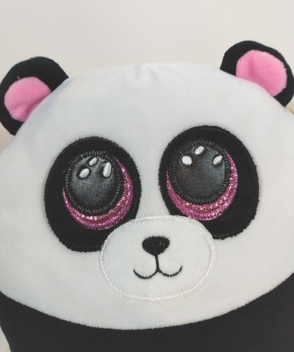 TY 9" Squish-a-Boos BAMBOO Panda Bear Cushion Pillow Plush Stuffed Animal - Picture 2 of 5