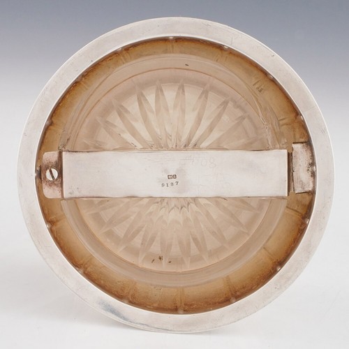 Goldsmiths and Silversmiths Company Sterling Silver and Glass Inkwell Birmingham - Picture 4 of 5