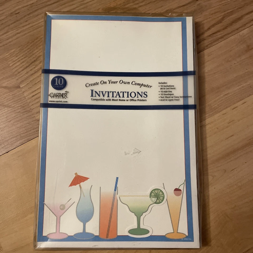 20 estudios GARTNER crea tus propias invitaciones cócteles/bebidas fiesta Foto 2 de 4