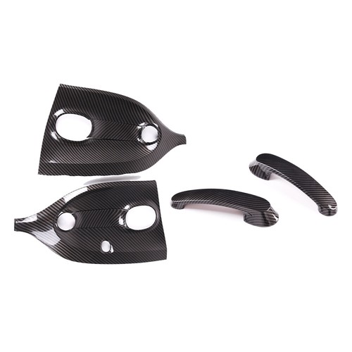 6×Carbon Fiber Side Door Handle &Bowl Trim Fit For Mercedes Benz Smart 2016-2021 - Bild 2 von 12