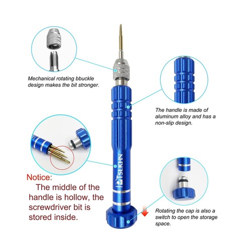 5-in-1 Multifunctional Small Screwdriver, PTSLKHN Eyeglass Screwdriver, S2 St... - Picture 3 of 7