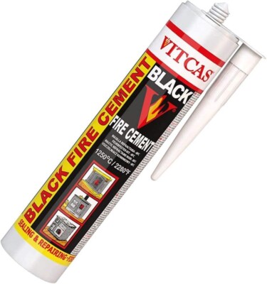 Vitcas Hochtemperatur Hitzebeständiger Dichtstoff bis 1300°C-1250°C 300ml Tube