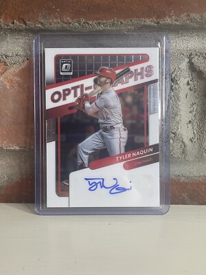 2022 Panini Donruss Optic Opti-Graphs Tyler Naquin Auto #OG-TN Cincinnati Reds