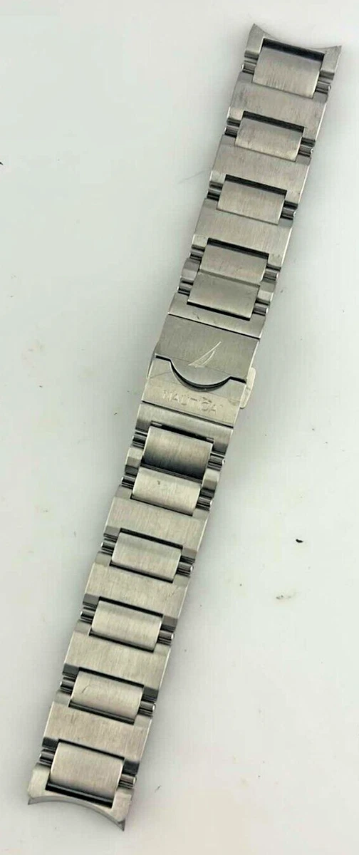 Nautica Cinturino Orologio In Acciaio Inox Argento - Modello NAPTCS220, 22 Mm, Bracciale Casual Per Uomo