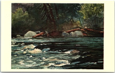 Postcard The Rapids Hudson River Winslow Homer Art Institute Chicago M2