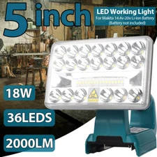 5" Portable Cordless LED Work Light Torch for Makita 18V-21 Volt Li-Ion Battery