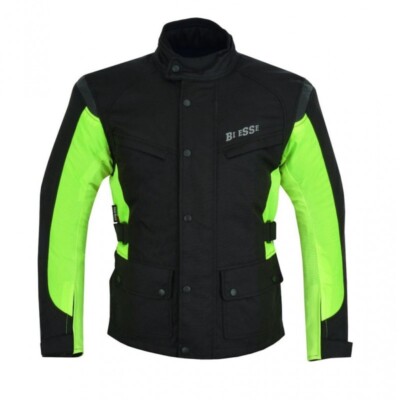 BI ESSE Giacca Giubbino Moto In Tessuto Sfoderabile impermeabile Per Motocicletta Scooter Viaggio Città, Giubbotto Con Protezioni Rimovibile Certificate Ce - Gilet termico - 4 stagioni