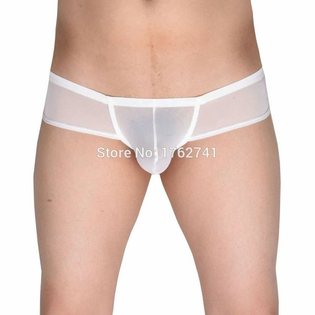 Sheer cheeky boxer briefs men's underwear with pouch 9 colors
