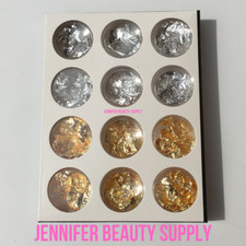 12PCS FOIL NAIL ART GOLD SILVER METAL TIN PAP...