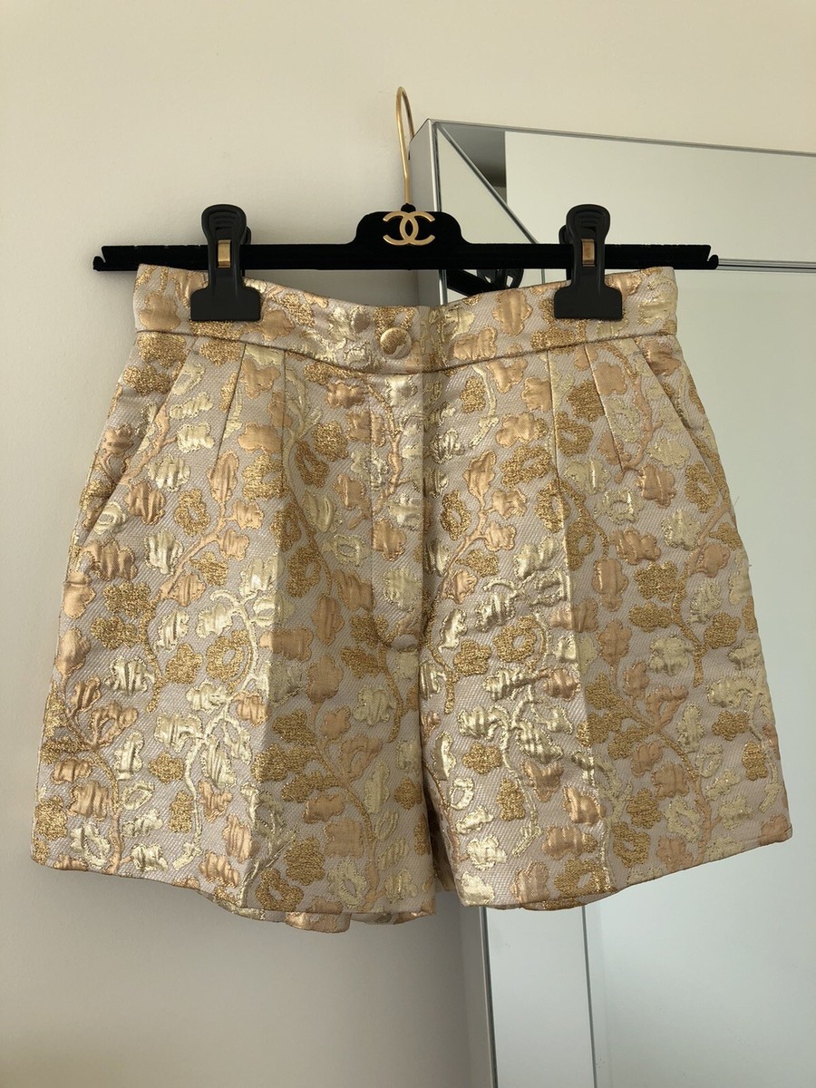 DOLCE&GABBANA Floral-Brocade High-Rise Shorts. | eBay