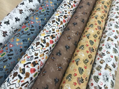 Bedruckter Baumwollstoff Reiten Reitsport Sport Material 160cm breit 
