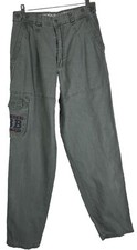 Bugle Boy Desert Patrol Mens Army Green Cargo Pants Size 31 Long Y2K Pockets-B30