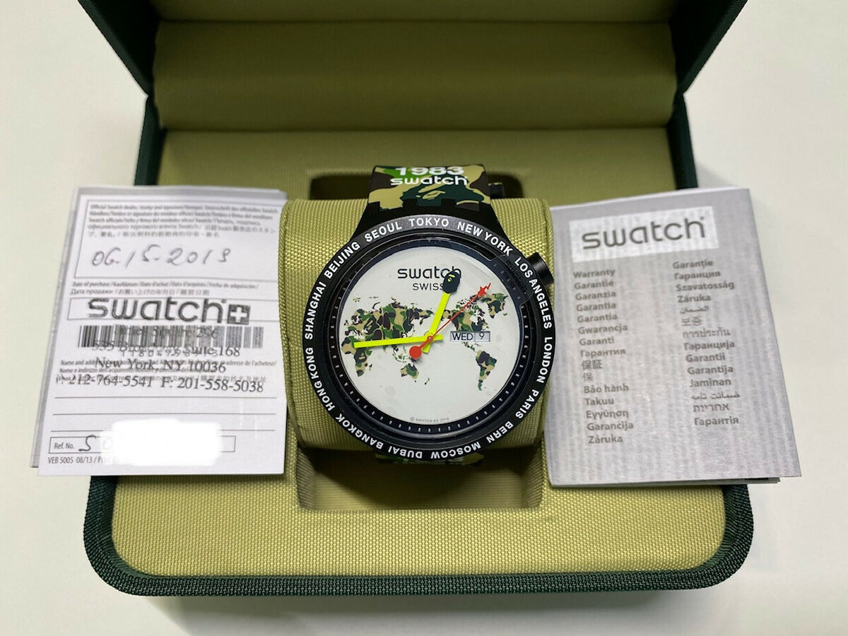 Swatch x BAPE Big Bold Watch The World Global Limited Swatch x BAPE Big Bold Watch The World Global Limited