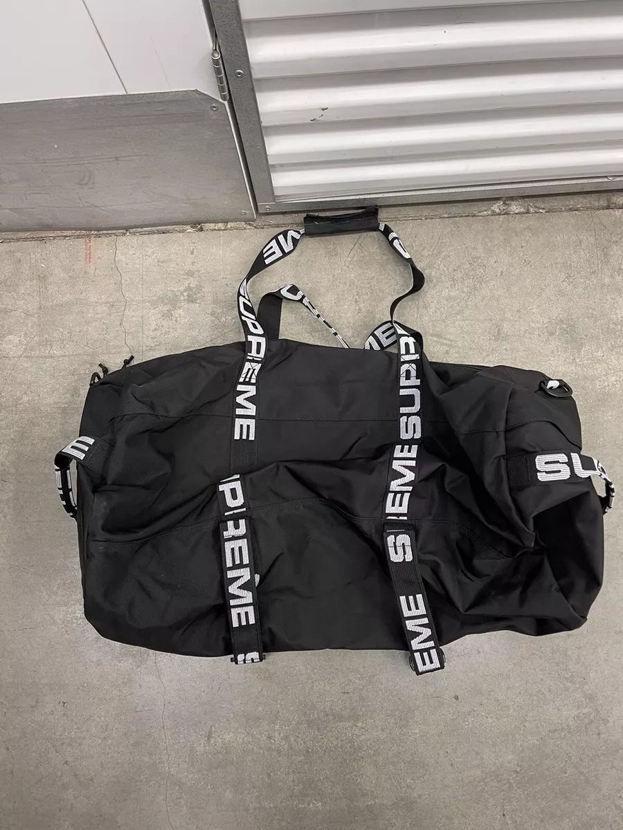 Supreme Large Duffle Bag SS18 Black Large Cordura Bag 100% Authentic