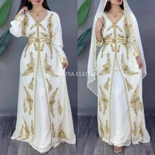 SALE New Moroccan Dubai Kaftans Farasha Abaya Dress Very Fancy Long Gown SE 1022