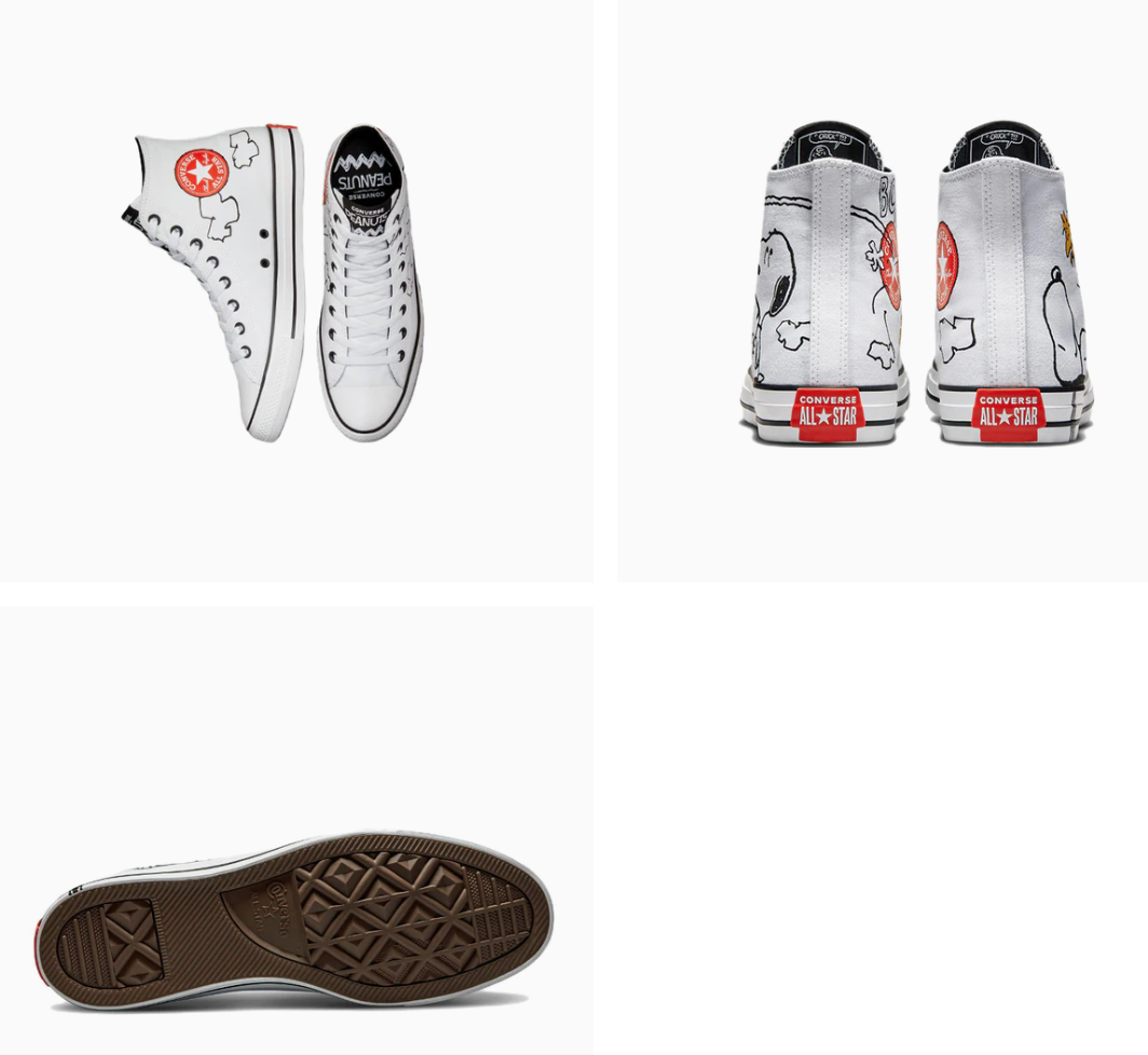 NEW MEN'S CONVERSE X Peanuts Chuck CTAS Snoopy and Woodstock Boots
