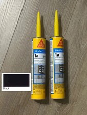 2 Pack Sikaflex 1A Polyurethane Construction Sealant Caulk, Black, In Date
