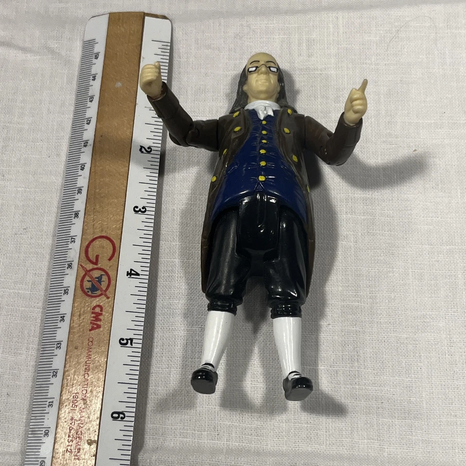 Figura de acción vintage de PVC Benjamin Franklin 5" 2003 accesorios Foto 3 de 4