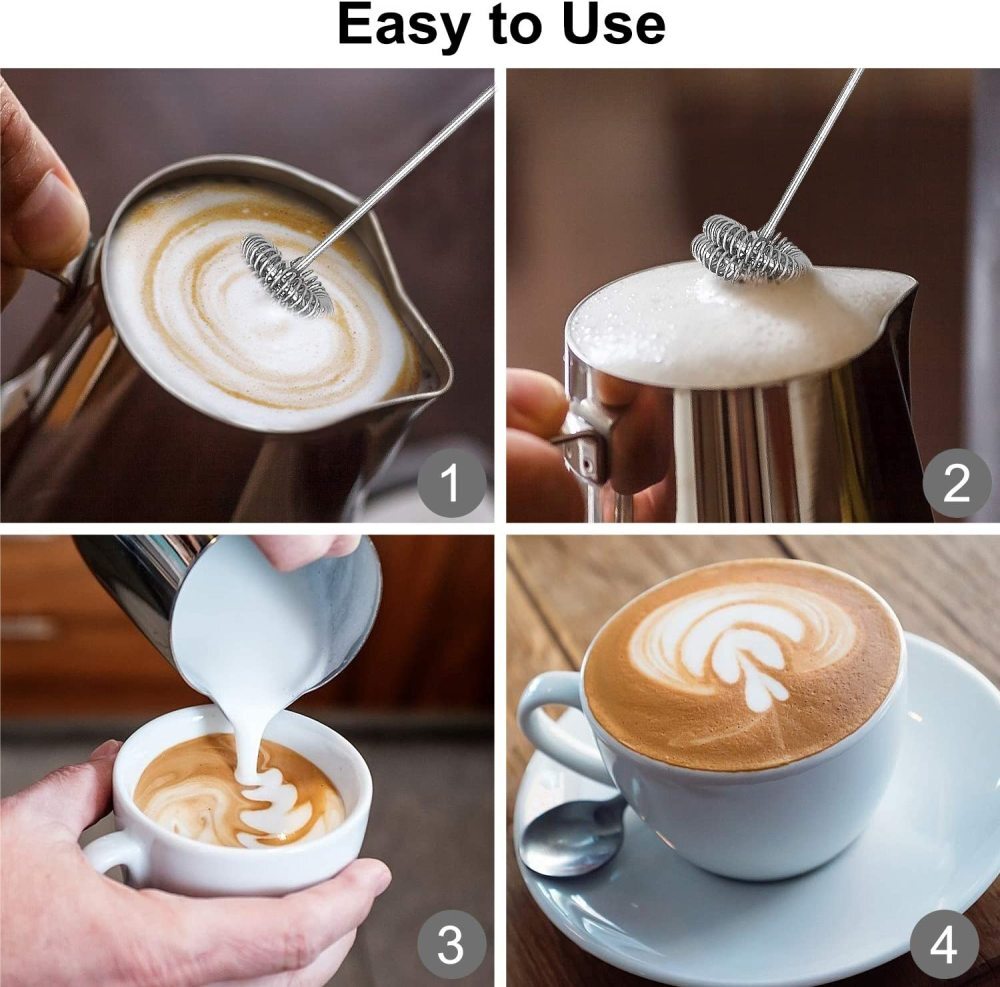 Milk Frother USB Rechargeable Handheld Coffee Frother Chocolate