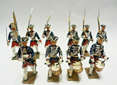 Lead Soldiers CBG MIGNOT 54mm 10 soldiers of the French Guards Louis XVI 