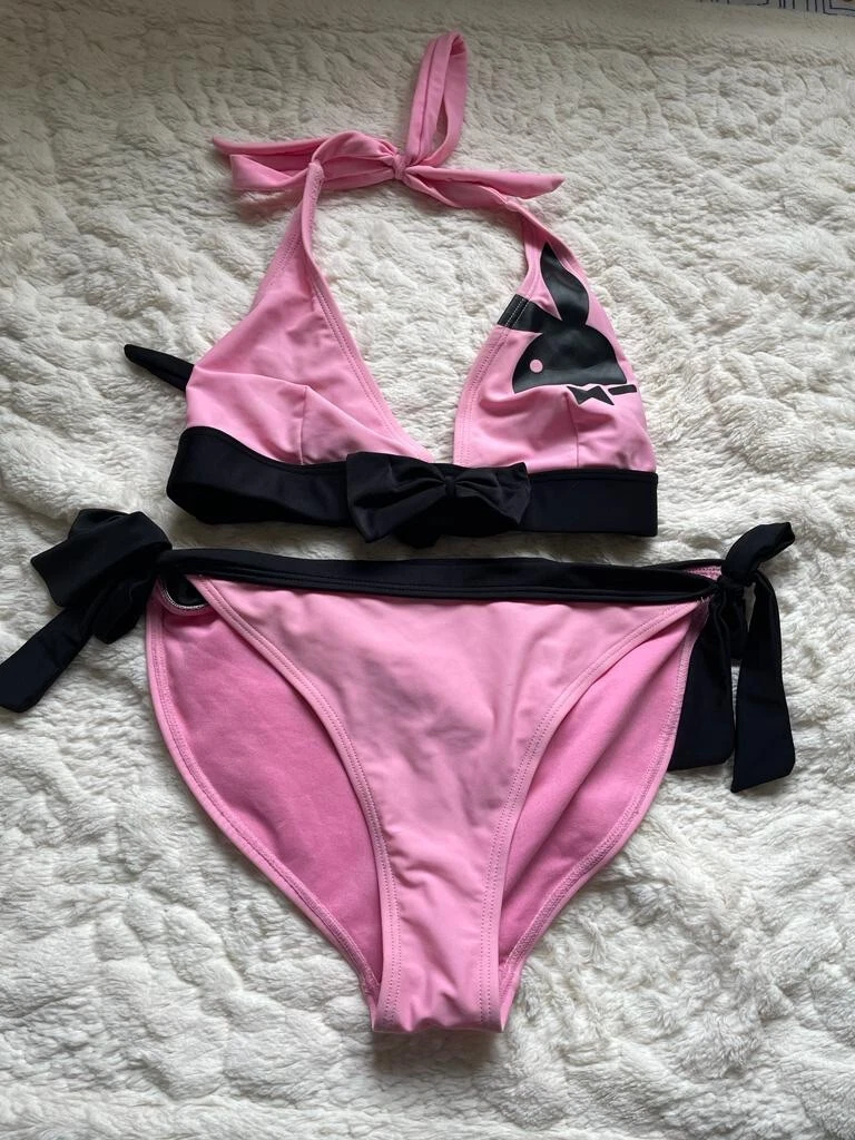 Y2K Pink Playboy Bikini Swim Suit eBay