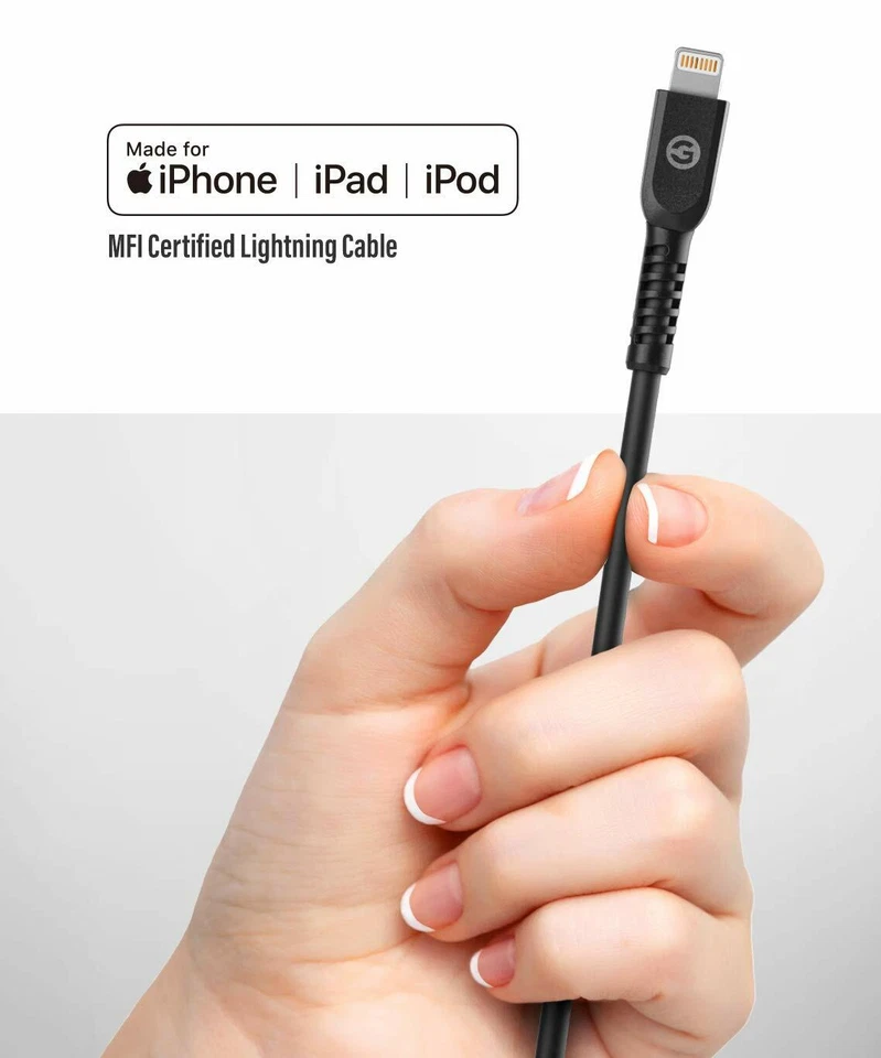 USB-C to Lightning Cables (3 Pack) Apple MFi Certified Charging Cord 3Ft/5Ft/6Ft - Image 3 of 4