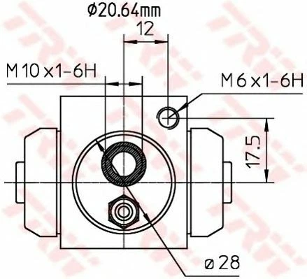 1x TRW WHEEL BRAKE CYLINDER for OPEL ASTRA H GTC 1.9 CDTI 2006-2010 - Image 2 of 4
