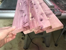 Eastern Red Cedar, 4 Bds @ 1” x 5” x 60”.  Message us for custom order.
