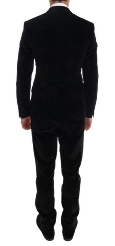 DOLCE & GABBANA Suit Black Velvet Slim Double Breasted EU44 / US34 /XS RRP $3000 - Picture 4 of 12