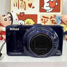 Nikon COOLPIX S9300 16.0MP 18x Optica Zoom Digital Camera Blue -90 NEW