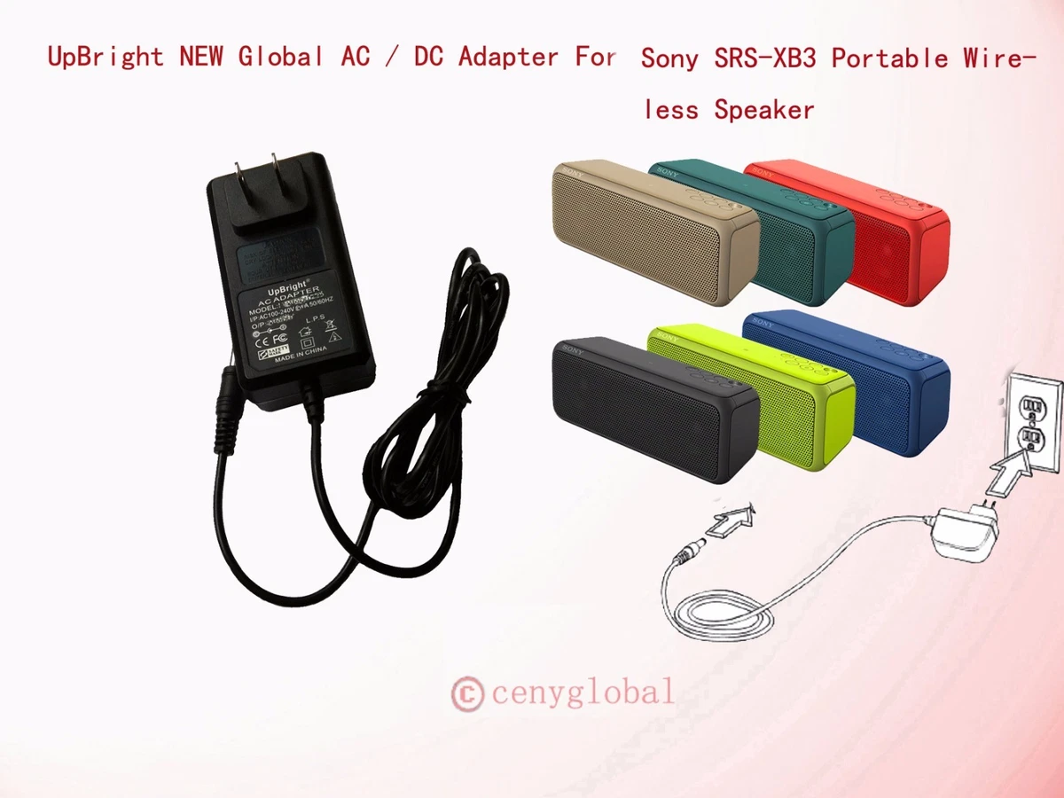 15V AC Adapter For Sony SRS-XB3 Serie Bluetooth Wireless Speaker SRSXB3  Charger