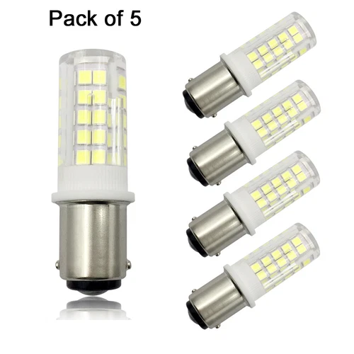 5pcs Ba15d Bayonet Base Led Bulb 64-2835SMD 6W 110V Ceramics Light Daylight H