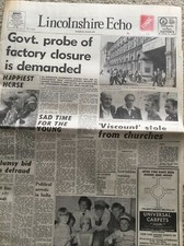 Lincolnshire Echo Newspaper 26th June 1975