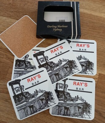 6 Ray's Bar Classic Getränkeuntersetzer Bierdeckel Vatertag Darling Harbour Sydney 