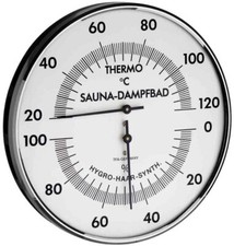 TFA 40.1032 Saunathermometer Saunahygrometer analog Saunauhr Temperatur Dampfbad