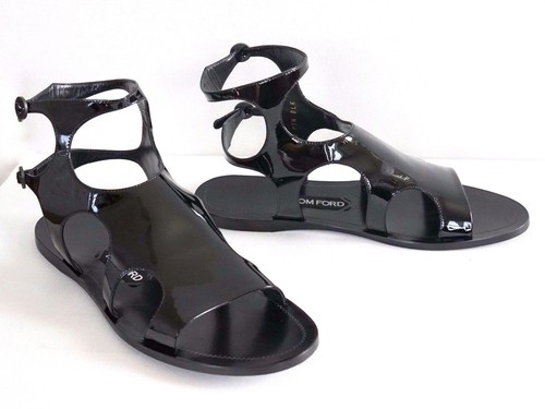 black patent gladiator sandals