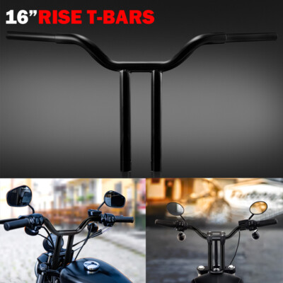 16'' in Black Handlebar MX-T-Bars For Harley Road King Softail Dyna Sportster XL