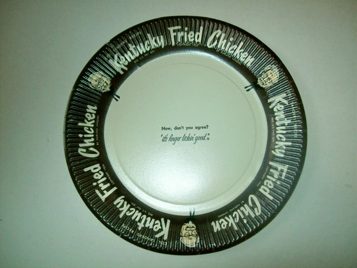 Vintage 1950s Kentucky Fried Chicken Carryout Paper Plate + KFC Napkin  &amp; Wet Nap | eBay