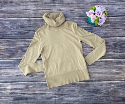 GUC S. Oliver Women s Lightweight Turtleneck Sweater Beige Tan Sz L FREE SHIPPIN