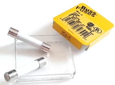 X2 EACH MDA 5 MDA5 250V BUSS BUSSMANN CERAMIC TIME DELAY FUSES